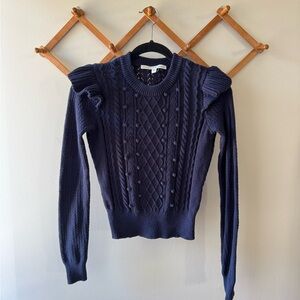 Veronica Beard Ruffle Sleeve Sweater